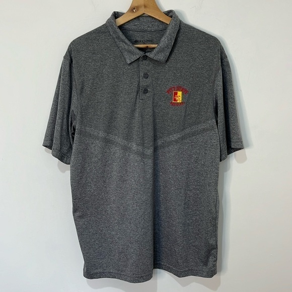 Pitt State Men’s Golf Polo Gray Embroidered Gorilla Logo Size Large Holloway - Picture 11 of 12